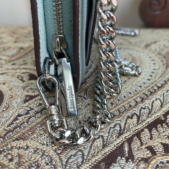 Kate Spade Margaux Small Crossbody Bag Hazy Blue Leather Chain Strap Retail $225 - Picture 12 of 16